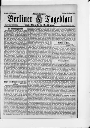 Berliner Tageblatt und Handels-Zeitung vom 30.08.1910
