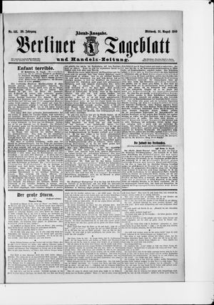 Berliner Tageblatt und Handels-Zeitung vom 31.08.1910