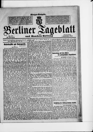 Berliner Tageblatt und Handels-Zeitung vom 01.09.1910