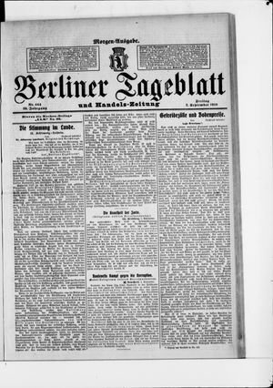 Berliner Tageblatt und Handels-Zeitung vom 02.09.1910