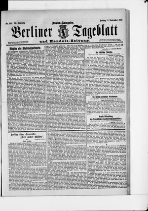 Berliner Tageblatt und Handels-Zeitung vom 02.09.1910