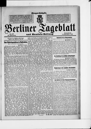 Berliner Tageblatt und Handels-Zeitung vom 03.09.1910