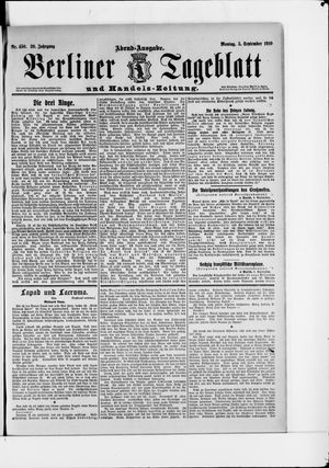 Berliner Tageblatt und Handels-Zeitung vom 05.09.1910