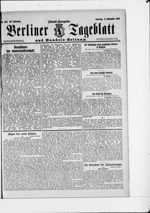 Berliner Tageblatt und Handels-Zeitung vom 06.09.1910