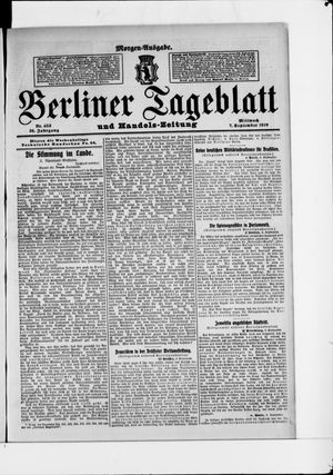 Berliner Tageblatt und Handels-Zeitung vom 07.09.1910