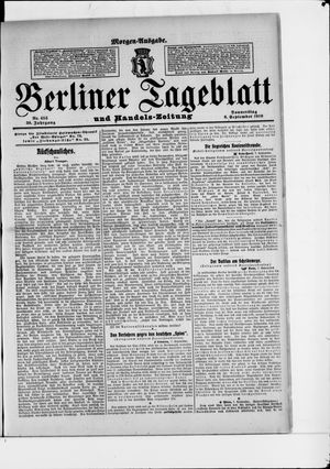 Berliner Tageblatt und Handels-Zeitung vom 08.09.1910