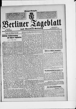 Berliner Tageblatt und Handels-Zeitung vom 10.09.1910
