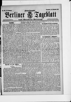 Berliner Tageblatt und Handels-Zeitung vom 10.09.1910
