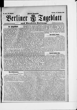 Berliner Tageblatt und Handels-Zeitung vom 13.09.1910