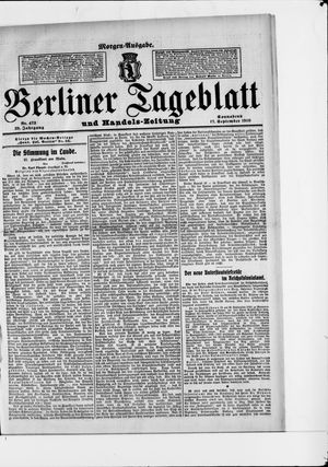Berliner Tageblatt und Handels-Zeitung vom 17.09.1910