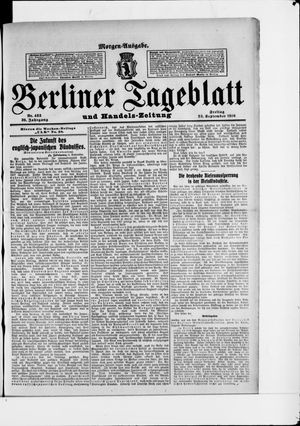 Berliner Tageblatt und Handels-Zeitung vom 23.09.1910