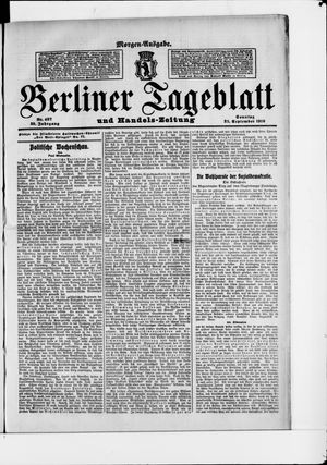 Berliner Tageblatt und Handels-Zeitung vom 25.09.1910