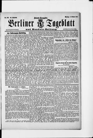 Berliner Tageblatt und Handels-Zeitung vom 03.10.1910