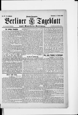 Berliner Tageblatt und Handels-Zeitung vom 08.10.1910