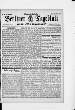 Berliner Tageblatt und Handels-Zeitung vom 17.10.1910