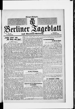 Berliner Tageblatt und Handels-Zeitung vom 25.10.1910