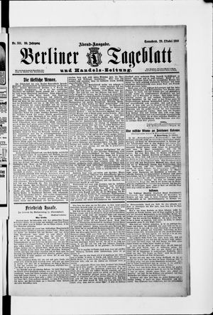 Berliner Tageblatt und Handels-Zeitung vom 29.10.1910