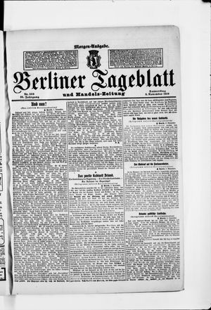Berliner Tageblatt und Handels-Zeitung vom 03.11.1910
