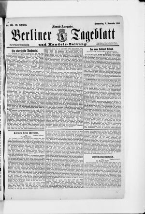 Berliner Tageblatt und Handels-Zeitung vom 03.11.1910