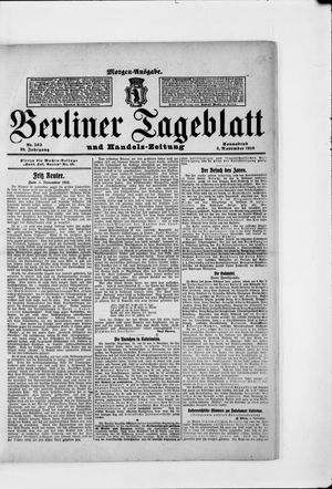 Berliner Tageblatt und Handels-Zeitung vom 05.11.1910