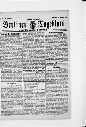 Berliner Tageblatt und Handels-Zeitung vom 05.11.1910