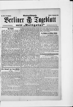 Berliner Tageblatt und Handels-Zeitung vom 07.11.1910