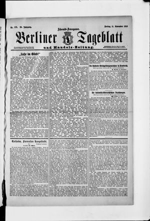 Berliner Tageblatt und Handels-Zeitung vom 11.11.1910