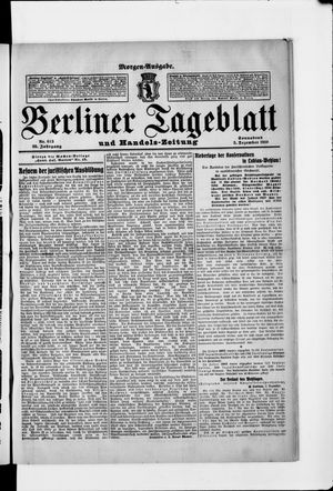 Berliner Tageblatt und Handels-Zeitung vom 03.12.1910