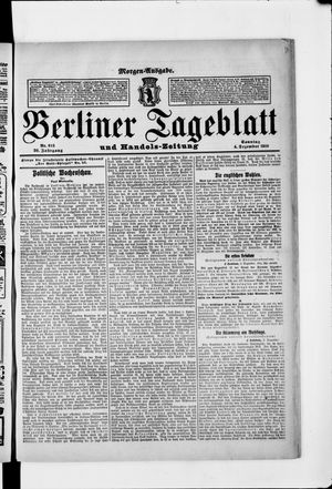 Berliner Tageblatt und Handels-Zeitung vom 04.12.1910
