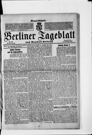 Berliner Tageblatt und Handels-Zeitung vom 08.12.1910