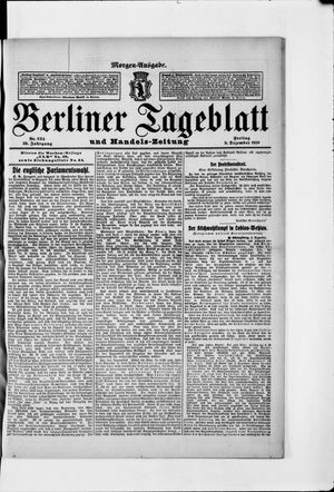 Berliner Tageblatt und Handels-Zeitung vom 09.12.1910