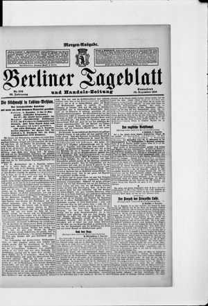 Berliner Tageblatt und Handels-Zeitung vom 10.12.1910