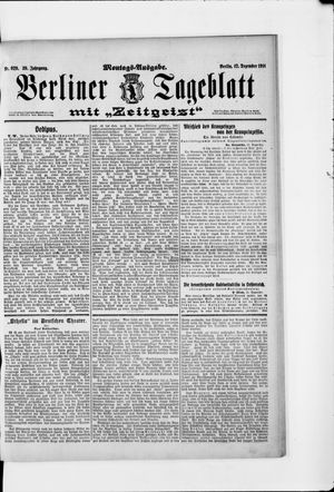 Berliner Tageblatt und Handels-Zeitung vom 12.12.1910