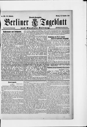 Berliner Tageblatt und Handels-Zeitung vom 12.12.1910