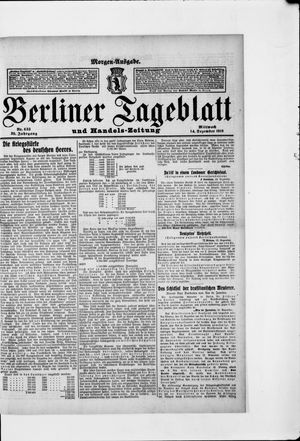 Berliner Tageblatt und Handels-Zeitung vom 14.12.1910