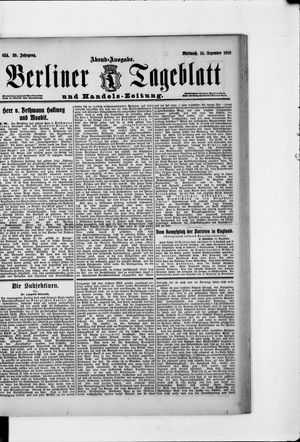 Berliner Tageblatt und Handels-Zeitung vom 14.12.1910