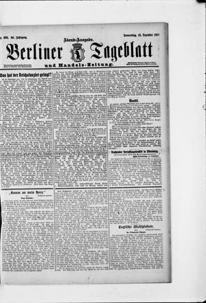 Berliner Tageblatt und Handels-Zeitung vom 15.12.1910