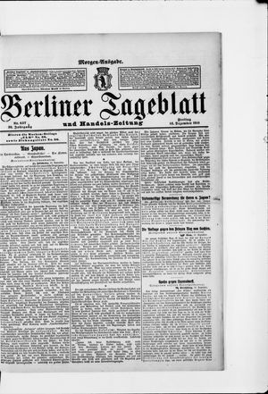 Berliner Tageblatt und Handels-Zeitung vom 16.12.1910