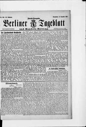 Berliner Tageblatt und Handels-Zeitung vom 17.12.1910