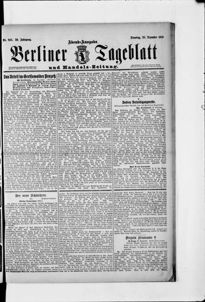 Berliner Tageblatt und Handels-Zeitung vom 20.12.1910