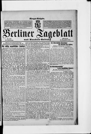 Berliner Tageblatt und Handels-Zeitung on Dec 21, 1910