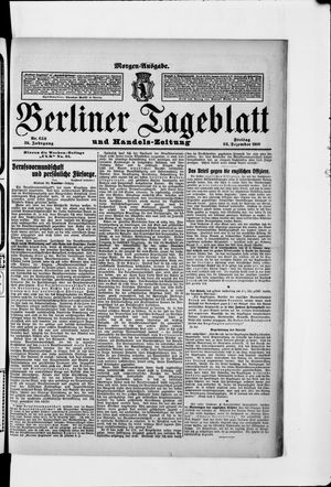 Berliner Tageblatt und Handels-Zeitung vom 23.12.1910