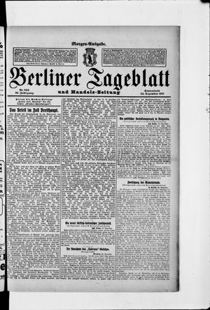 Berliner Tageblatt und Handels-Zeitung vom 24.12.1910