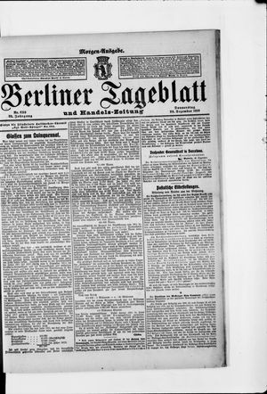 Berliner Tageblatt und Handels-Zeitung vom 29.12.1910