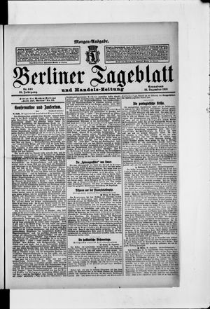 Berliner Tageblatt und Handels-Zeitung vom 31.12.1910
