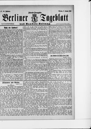 Berliner Tageblatt und Handels-Zeitung vom 02.01.1911