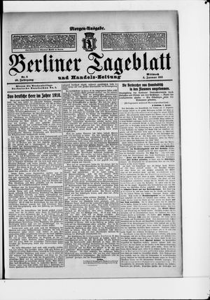 Berliner Tageblatt und Handels-Zeitung on Jan 4, 1911