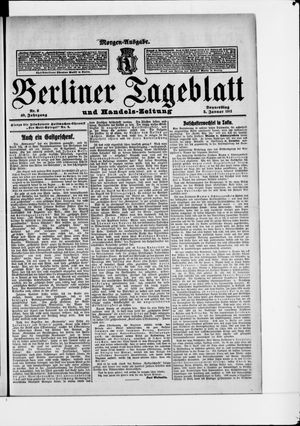 Berliner Tageblatt und Handels-Zeitung vom 05.01.1911