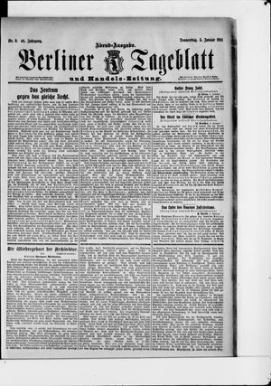 Berliner Tageblatt und Handels-Zeitung vom 05.01.1911