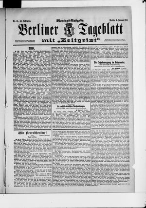 Berliner Tageblatt und Handels-Zeitung vom 09.01.1911